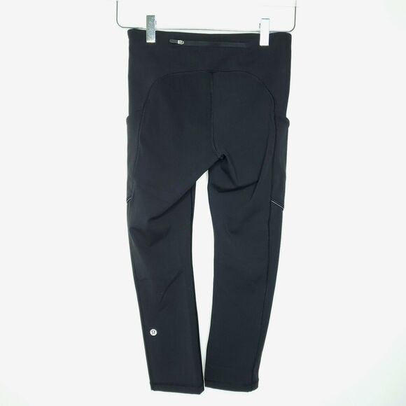 Lululemon Speed Up 21" Crop Leggings 4 Black - Picture 2 of 9
